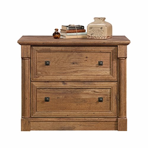 Sauder Palladia File Cabinet, Vintage Oak finish - WoodArtSupply