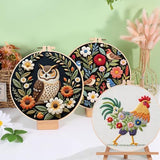 Ohcol Embroidery Kit Cross Stitch Kits for Beginners Needlepoint Kits for Adults Needle Point Kits with Owl & Hoop