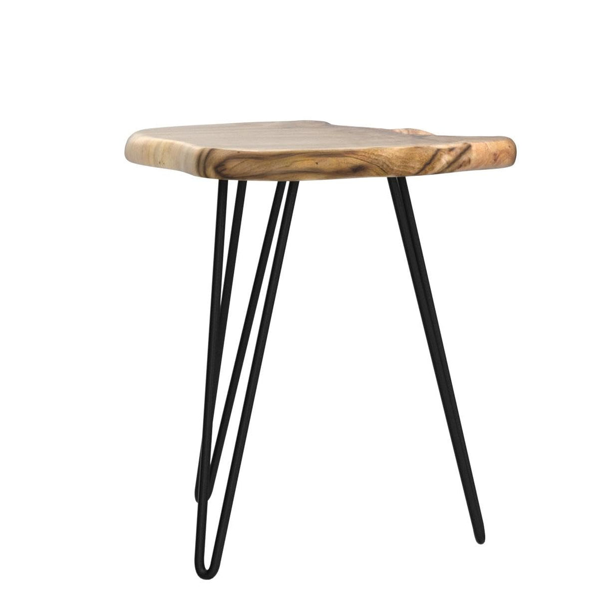 GREENAGE Cedar Roots Naturally Shaped Small Stool Side Table 12" x 13.5" x 17.4" in Height Natural Wood Live Edge End Table for Living Room Home Decor Wooden Plant Stand GREENAGE