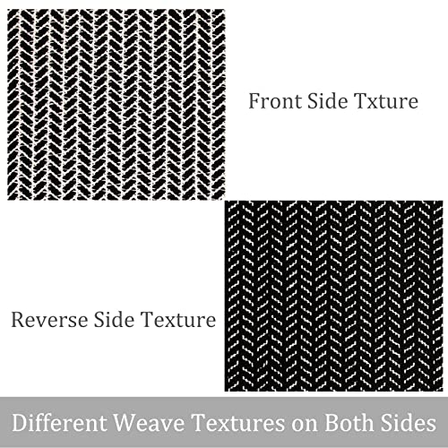 Lahome Boho Bathroom Rugs, Small 2x3 Front Door Mat Lightweight Kitchen Rug Woven Cotton Area Rug with Tassels, Farmhouse Washable Black and White Throw Rug Low Pile Carpet for Entry Laundry Lahome