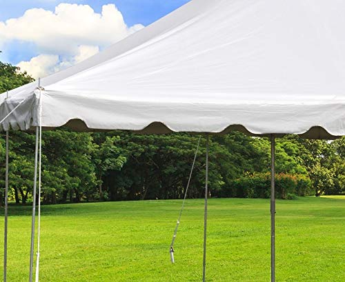 Party Tents Direct 20' x 40' Weekender Canopy Tent with Sidewalls, Easy Up Party Tent for Backyard, Outdoor Tents for Parties, Weddings, Graduations, Banquets, Events, Heavy Duty, PVC White T - WoodArtSupply