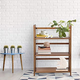 Casual Home 3-Shelf Stackable 27.5" Wide-Chestnut fold Bookcase Casual Home