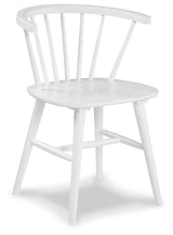 Signature Design by Ashley Grannen Modern 18" Spindle Back Dining Chair, 2 Count, White Signature Design by Ashley