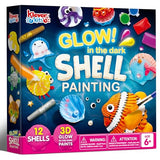Klever Kits 12 Kids Sea Shell Painting Kit-Glow in The Dark-Arts & Crafts for Boys and Girls Ages 6-12, Art Supplies, Kids Craft Paint Kits, Creative Art Toys for Kids Christmas Birthday Party Gift Klever Kits