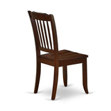 East West Furniture DAC-MAH-W Danbury Dining Room Chairs - Slat Back Solid Wood Seat Chairs, Set of 2, Mahogany East West Furniture