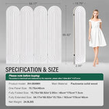 Aletheiawu Room Divider and Folding Privacy Screen 4 Panel Wood Arched Room Divider Wall, Separators Divider for Room Separation, Folding Portable Partition Screen for Home Office Bedroom (White) Aletheiawu