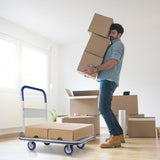 Upgraded Foldable Push Cart Dolly | 660 lbs. Capacity Moving Platform Hand Truck | Heavy Duty Space Saving Collapsible | Swivel Push Handle Flat Bed Wagon - Blue Lifetime Appliance Parts