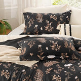 Bedsure Comforter Set Twin/Twin XL Size - Cute Floral Comforter, Black Bedding Comforter Sets, 1 Soft Reversible Botanical Flowers Comforter and 1 Pillow Sham Bedsure