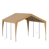 Carport 12x20 Heavy Duty Portable Garage,Galvanized Frame Carport Canopy,Portable Garages and Shelters with 8 Leg&4 Wind Rope,Car Tent Garage with All-Season Tarp for Truck Boat,Without Sidewall BUPPLEE