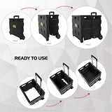 Olympia Tools 85-010 Grand Pack-N-Roll Portable Tools Carrier with Telescopic Handle, 80 Lb. Load Capacity, Black Olympia Tools