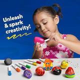Skillmatics Rock Painting Kit - Mess-Free Art & Craft Activity for Girls & Boys, Craft Kits & Supplies, DIY Creative Activity, Christmas Gifts for Kids Ages 4, 5, 6, 7, 8, 9, 10, 11,12 Skillmatics