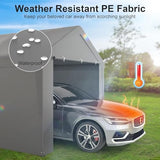 Kecreque Carport 10x20 Heavy Duty Portable Garage w/Removable Sidewalls & Roll-Up Door Car Canopy Party Tents Waterproof UV Resistant All Weather Car Port for Trucks,Boats(Grey) Kecreque