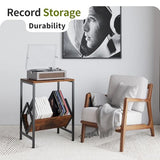 VonDream Spacious Turntable Stand with Vinyl Record Storage, Holds 80+ LPs, All-in-One Record Player & Album Storage, Record Player Stand with Storage VonDream