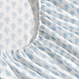 Laura Ashley - King Sheet Set, Crisp & Cool Cotton Percale Bedding with Deep Pockets, Lightweight for Year Round Comfort, Bed Sheets with Matching Pillowcases (Francesca Blue) Laura Ashley