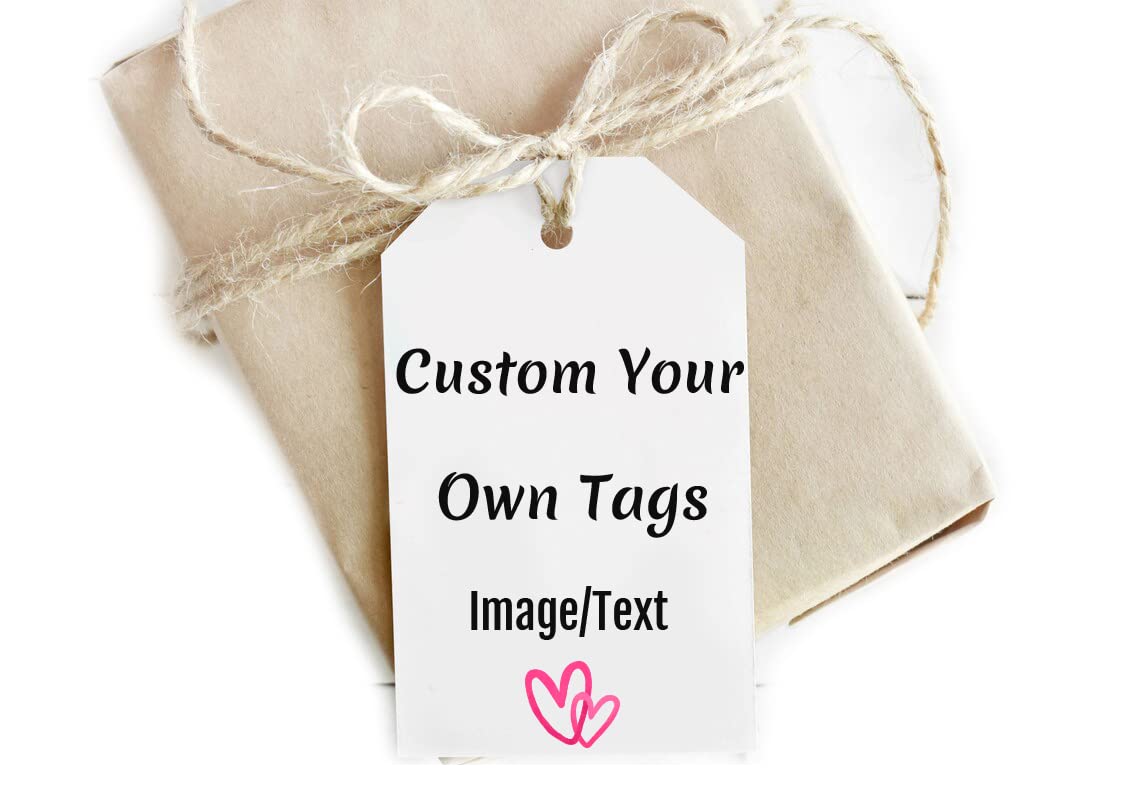 120 Pack Custom Paper & Kraft Tags,Gift Tags,Personalized Bridal,Birthday Celebrating Hang Labels Tag with Twine - WoodArtSupply