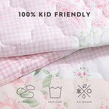 Laura Ashley Kids - Twin Quilt Set, Reversible Kids Bedding with Matching Sham(s), Ideal for Toddler Bedding Set, Ideal Girl Room Essentials, Coquette Room Decor (Ellyn Pink, Twin) Laura Ashley