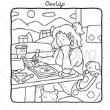 Girl Moments: Vol. 2 Coloring Book for Adults and Teens Featuring Cute Cozy Daily Activities for Relaxation Coco Wyo LLC