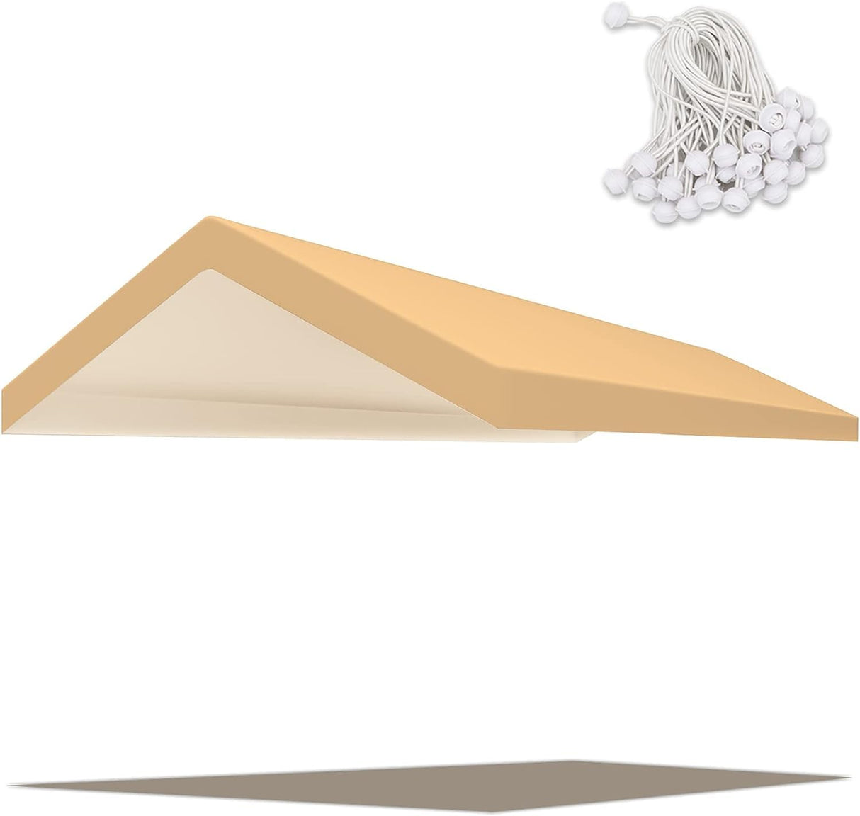 TGEHAP 10' x 20' Upgraded Carport Replacement Top Canopy Cover for Car Garage Top Tarp Shelter, Waterproof Car Cover Tent for Party Garden Boat with Ball Bungees (Frame is not Included) TGEHAP