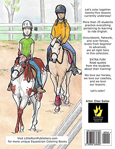 I Love Riding Lessons Coloring Book (Equestrian Coloring Books by Ellen Sallas)