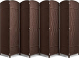 Sorbus 8 Panel Room Divider 6 ft. Tall - Privacy Screen, Extra Wide Double Hinged Panels, Mesh Hand-Woven Design, Partition Room Dividers and Folding Privacy Screens, Wall Divider for Room Separation Sorbus