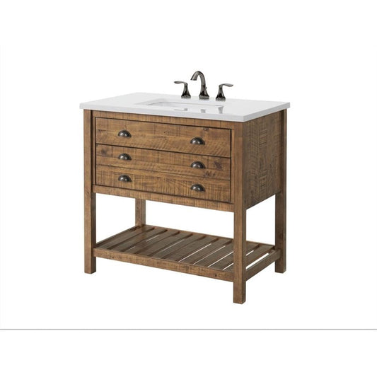 Martin Svensson Home Monterey Single Vanity, Natural Brown - WoodArtSupply