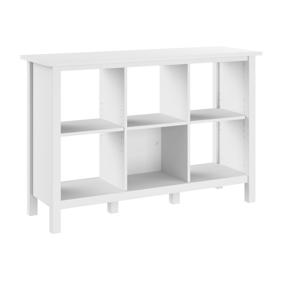 Broadview 6-Cube Storage Bookcase in Pure White Bush Business Furniture
