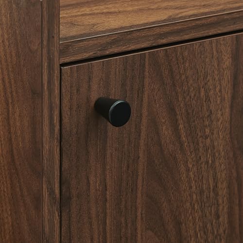 Crosley Furniture Luna Record Player Cabinet Turntable Stand, Storage for up to 175 Vinyl Records, Walnut Crosley Furniture