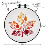 Bucilla, Stamped Embroidery Kit, Autumn Foliage, Includes 6" Hoop, Floss, Needle, and Instructions