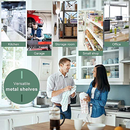 6 Shelf Wire Shelving Unit Garage Shelves Height Adjustable Heavy Duty Utility Rolling Steel Organizer Garage Storage Units, 1500lbs Storage Shelves Metal Rack NSF Metal Shelves for Garage Kitchen Payhere