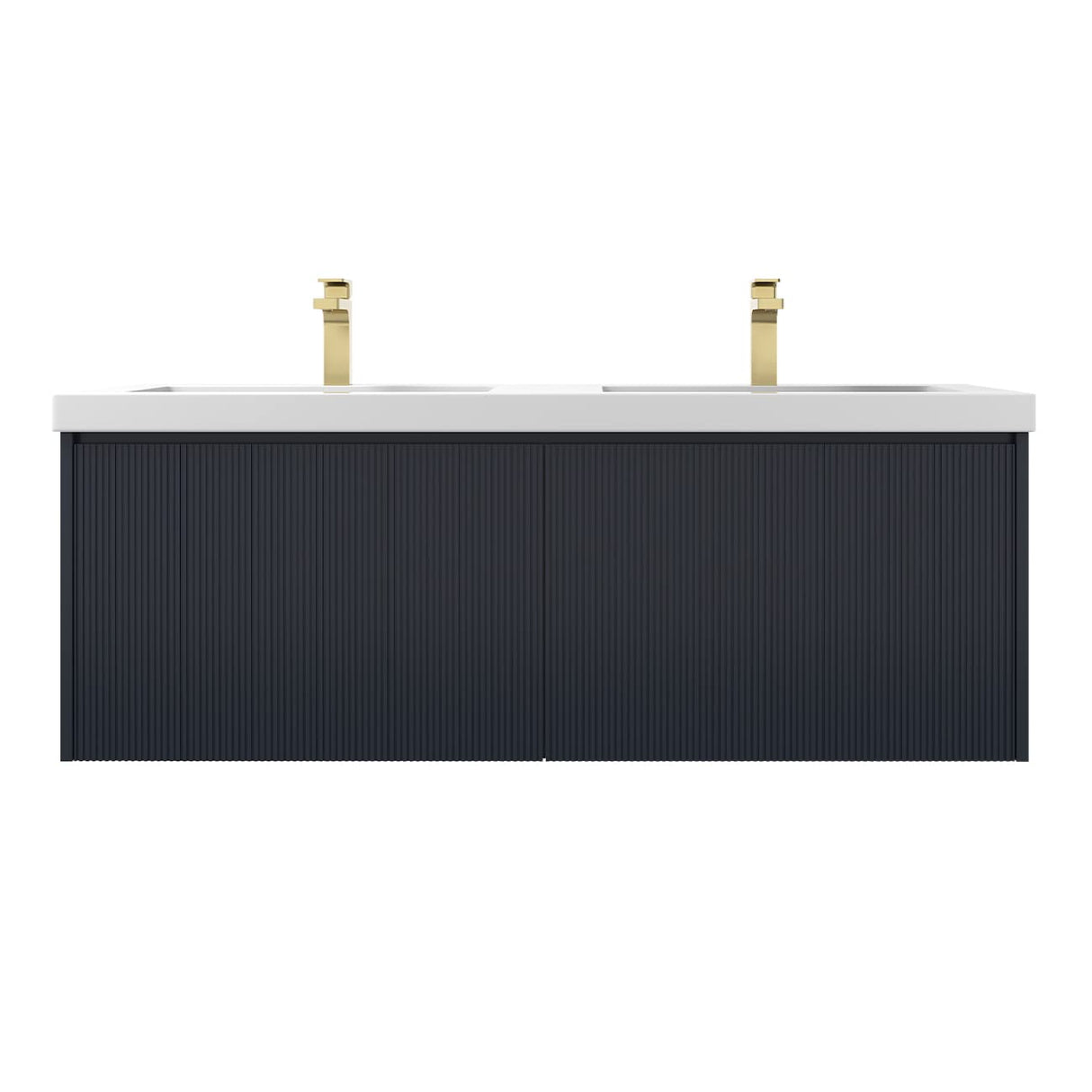 Positano All Wood Floating Bathroom Vanity with Acrylic Sink (60" w/Acrylic Sink, Night Blue) Blossom
