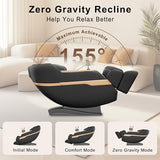 LIYIH Massage Chair Full Body, Zero Gravity Massage Recliner with 12 Fixed Casters, Full Body Airbag Massage, Waist and Leg Heating, Automatic Retractable Footrest, AI Voice Control