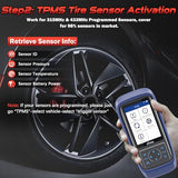 XTOOL TP150 TPMS Programming Tool, Universal TPMS Tire Sensor Relearn/Reset/Activate/XTOOL TS100 Sensor Programmer, Tire Pressure Monitor System Diagnostics Tool XTOOL