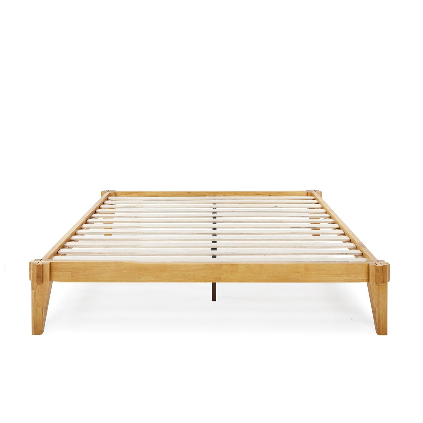 Bme Chalipa 14” Queen Solid Wood Platform Bed Frame – Modern Minimalist Design with Natural Finish and Easy Assembly - WoodArtSupply