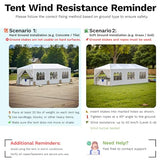 10'x30' Heavy Duty Party Tent - Waterproof Wedding Canopy with Removable Sidewalls, Event Gazebo Shelter for Outdoor Gatherings (White) Flamaker