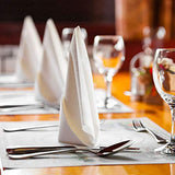 LEKOCH 50 Pcs Premium Large Disposable White Formal Napkins Airlaid Dinner Napkins Linen Feel White Wedding Napkins 16" x 16" Lekoch