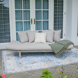 Cambridge Casual West Lake Mahogany Outdoor Convertible Sofa Daybed, Weathered Gray/Oyster Cushion Cambridge Casual
