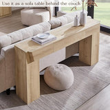 JXQTLINGMU 63" Long Wood Console Table with Storage Drawer, Modern Entryway Table, Sofa Table Behind Couch, Farmhouse Console Tables for Entryway Hallway Living Room, Natural Oak JXQTLINGMU
