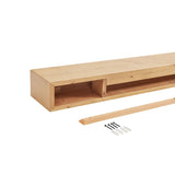 Touchstone Encase Fireplace Mantel- Wall Mounted 72 Inch Floating Shelf- Rustic, Solid Wood Farmhouse Style Mantel Shelf for Electric Fireplaces - 72 Inch x 8 x 4.75 Natural Finish - 90003 Touchstone