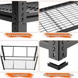ROOMTEC Garage Shelving, 2800 LBS Capacity Sorage Shelves Heavy Duty, 5 Tier Adjustable Metal Organizer Wire Rack, 48"L x 18"W x 72"H Utility Shelf Unit for Kitchen Pantry (1, 48" L x 18" W x 72" H) ROOMTEC