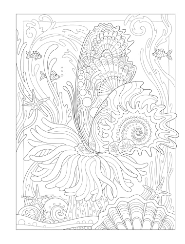Creative Haven Butterflies Flights of Fancy Coloring Book (Adult Coloring Books: Insects) Dover Publications