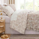 Southshore Fine Living, Inc. Oversized Comforter King Size Bed Set, Down Alternative Paisley Bedspread, Reversible Bedding Sets, California/King Sized Comforter & Matching Shams, Taupe/White Southshore Fine Living, Inc.