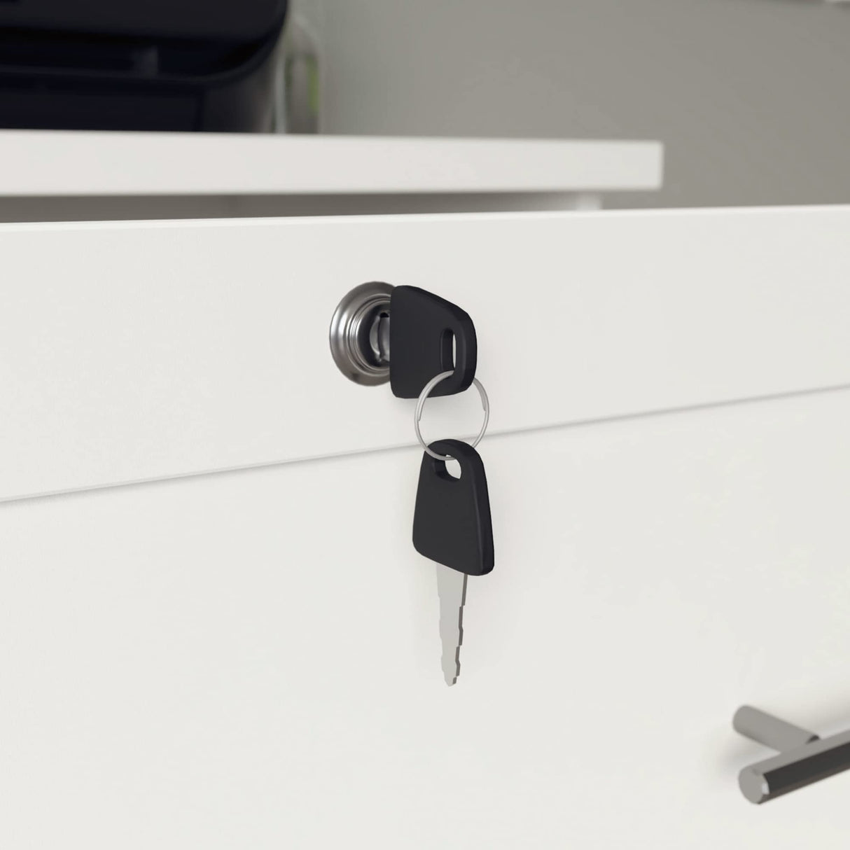 Realspace® 29-7/16"W x 18-1/2"D Lateral 2-Drawer File Cabinet, White Realspace