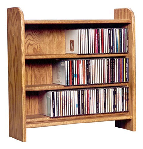 The Wood Shed Solid Oak CD Cabinet, Honey Wood Shed