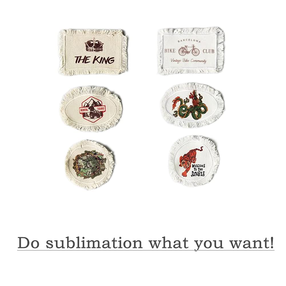 Zeloyaut 8pcs Sublimation Blanks hat/Cloth Patch for Heat Press, 100% Polyester, Custom Personalised Sublimation Photo Zeloyaut