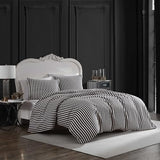 Betsey Johnson - King Duvet Cover, Soft Bedding Set with Matching Shams, Ideal Bed Essentials (Wonderland Stripe Black, King) Betsey Johnson