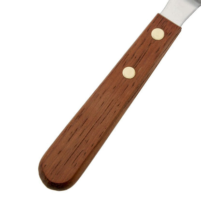 Ateco 1385 Offset Spatula with 4.5-Inch Stainless Steel Blade, Wood Handle, 4.5 Inch, natural