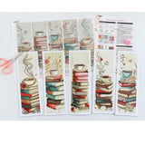 VIGEGU 5 Pack Cross Stitch Kits for Beginners,Coffee Stamped Cross Stitch Kits Bookmarks for Women,11ct Cross Stitch Embroidery Kit for Beginners Crafts for Adults