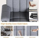 JIASTING 360° Swivel Recliner Chair with Ottoman & Double Side Pockets, Nursing Glider Rocking Recliner Chair, Gliding Chairs for Nursery, Living Room, Bedroom, Office (Gray)