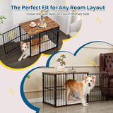 Made4Pets Dog Crate Furniture for Large Dogs, Big Dog Kennel House for Indoor and Outdoor Use, Heavy-Duty Dog Cage Chew-Resistant with Washable Cushion, Modern Side End Table, 31.1"*21.5"*25.2" MADE 4 PETS