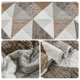 Dintszyayue Quilt Queen Size Brown, 3 Pieces Patchwork Bedspread Bedding for Queen Size Bed, Soft Lightweight Microfiber Geometric Coverlet Set for All Season Quilt with 2 Pillowcases Dintszyayue